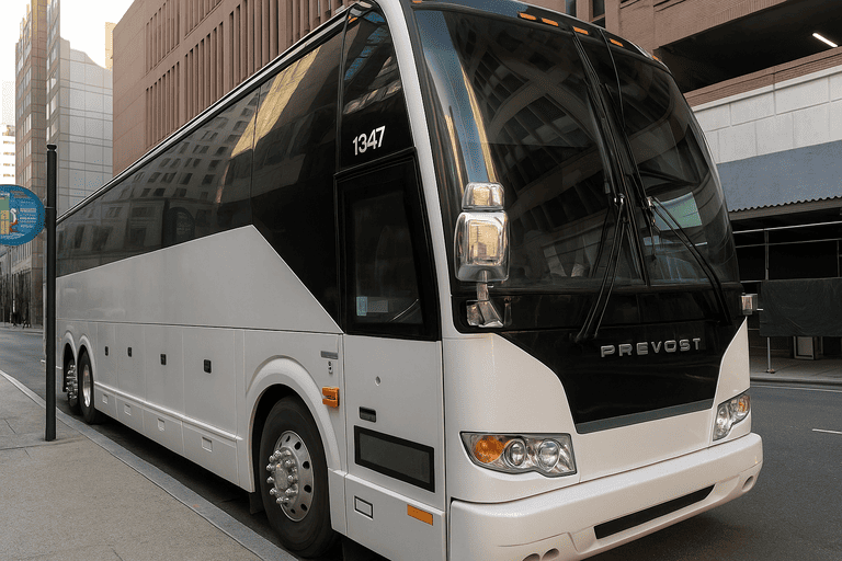 a Charter Bus Rental Salinas coach bus