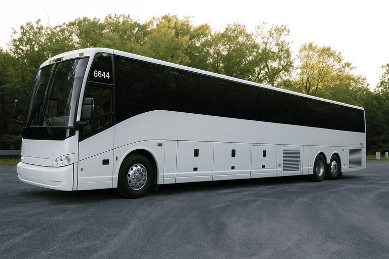 exterior of Charter Bus Rental Salinas coach bus